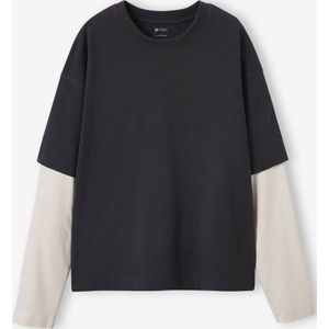 T-shirt 2-in-1 effect JONEN antraciet