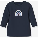 T-shirt met lange mouwen NBFVUBIE baby meisje NAME IT Boxy-Fit marineblauw