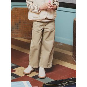 Wijd uitlopende broek voor meisjes medium Morpho kaki