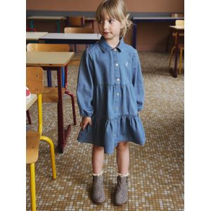 Jurk van lichtgewicht denim voor meisjes middenblauw