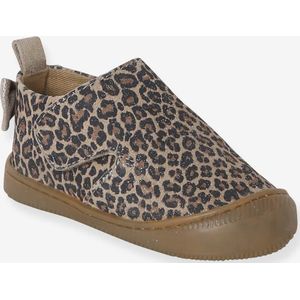 Vertbaudet - Pantoffels - Beige - Klittenband - Soepel Leer