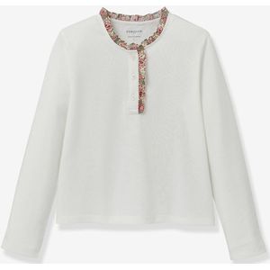 T-shirt Tunesisch Liberty stof meisje Biologisch katoen CYRILLUS vanille