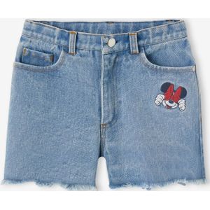 Denim Disney Minnie geborduurde meisjesshort ongewassen denim