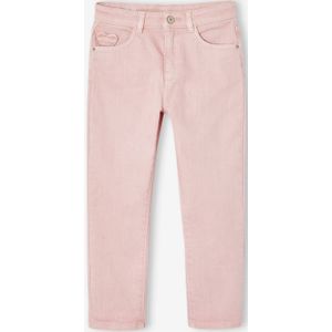 Slim fit wijde meisjesbroek MorphologiK roze (poederkleur)