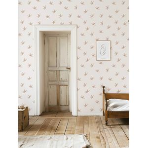 LILIPINSO - De zwaluwen - Vliesbehang - Blushroze - 10 meter