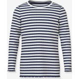 T-shirt met lange mouwen met glitterende harten NMFVEMMA meisje NAME IT Slim-Fit blauw, gestreept