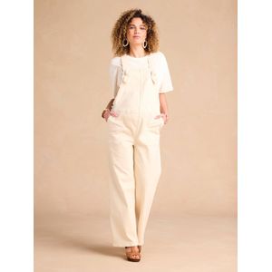 Weite Latzhose für die Schwangerschaft ENVIE DE FRAISE ecru