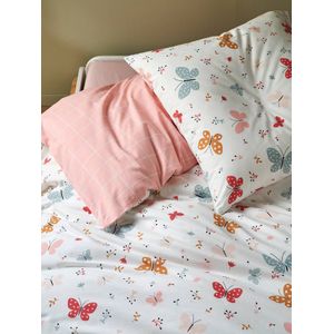 Vertbaudet - VLINDERS - Dekbedovertrek + Kussensloop - Voor Kinderen - Katoen
