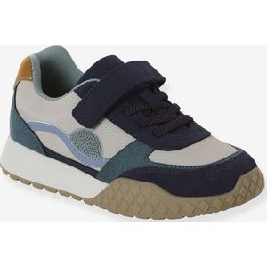 Baskets met elastische veters en klittenband voor kinderen, kleuterschoolcollectie veel blauw