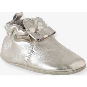 Elastische babyschoentjes van zacht leer goud