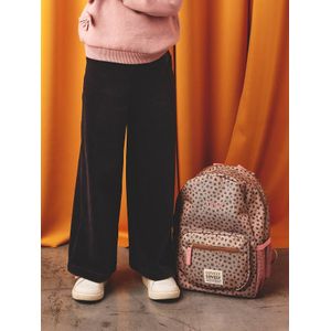 Wijde, fluwelen broek voor meisjes antraciet