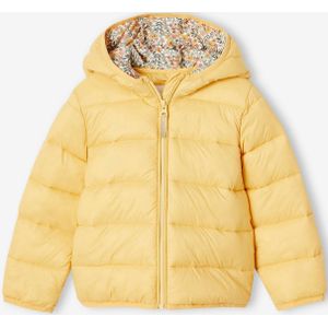 Lichtgewicht donsjas met capuchon voor meisjes goudgeel