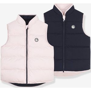 PETIT BATEAU - Donsjack - Roze - Kinderen - Mouwloos - Omkeerbaar