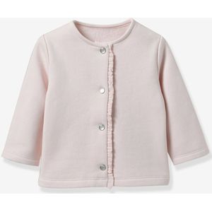 Vestje van sweater voor baby's - Biologisch katoen CYRILLUS lichtroze