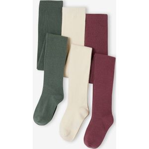 Leggings - Set van 3 - Meisjes - Zacht Jerseytricot - Katoen Blend