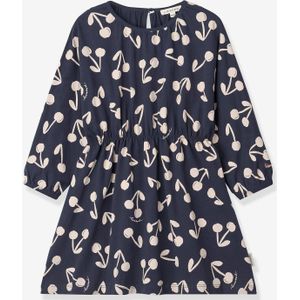 Sadia jurk met kersenmotieven marineblauw