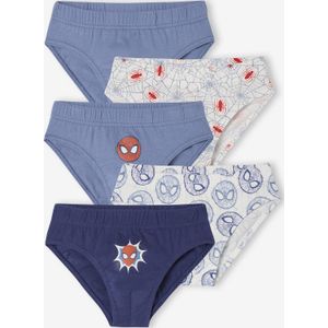 Set van 5 SPIDERMAN Slips voor jongens chambrayblauw