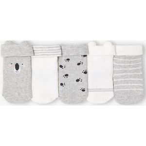 Set van 5 paar sokken "koala" baby gemêleerd grijs