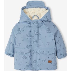 Regenjas - Grijsblauw - Baby - Gevoerd met Sherpa - Capuchon