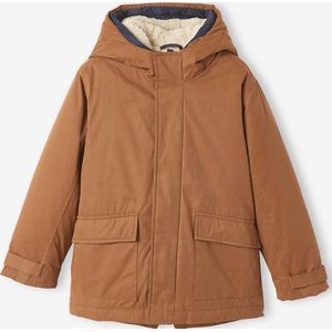 3-in-1-parka voor baby met afneembaar vest pecannoot