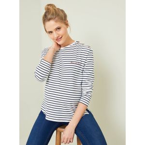 Vertbaudet - Zeemans T-shirt - Wit - Katoen - Personaliseerbaar