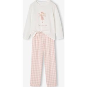 Flanellen meisjespyjama Danseres rozen