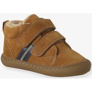 Baskets Mid gevoerd met klittenband leer baby kameel