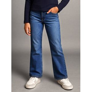 Flare jeans voor meisjes JONEN middenblauw