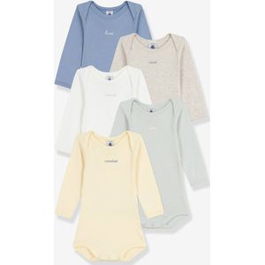 Set van 5 body's weekplanner lange mouwen PETIT BATEAU meerkleurig