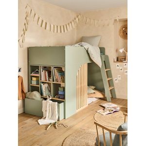 Hoogslaper voor kinderen met opbergruimte Playful groen