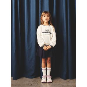 Sportieve meisjesskort in tennisstijl marineblauw