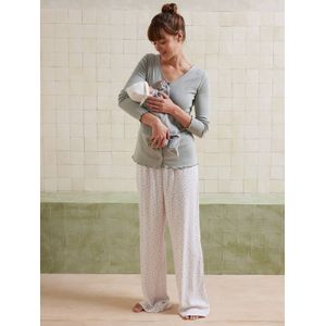 Set van 2-delige Pyjama - Saliegroen - Voor en Na - Biologisch Katoen