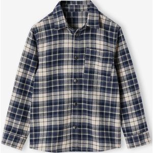 Flanellen geruit jongensoverhemd groen, geruit