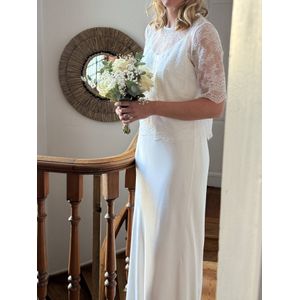 Blouse van delicaat kant, capsulecollectie bruiloft ENVIE DE FRAISE ecru