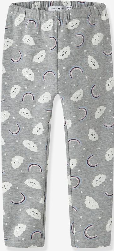 Gedrukte NMFDAVINA legging en velours voor meisjes van NAME IT gemêleerd grijs