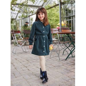 Jurk in fluweel / velours voor meisjes dennen