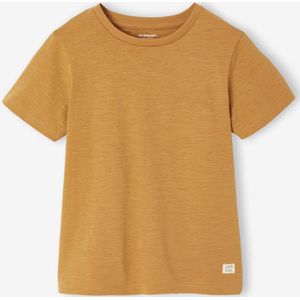 Jongensshirt - Okergeel - Korte Mouwen - Personaliseerbaar - 100% Katoen