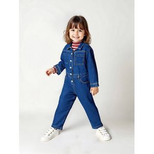 Vertbaudet - Jumpsuit - Denim - Workerstijl - Voor Meisjes