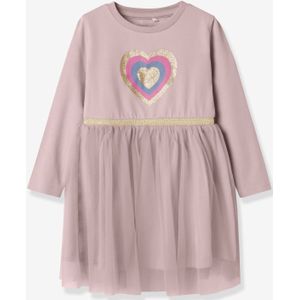 NAME IT - NMFNASTAR LS DRESS - Jurk - Meisjes - Lange Mouwen - Glitterdetail