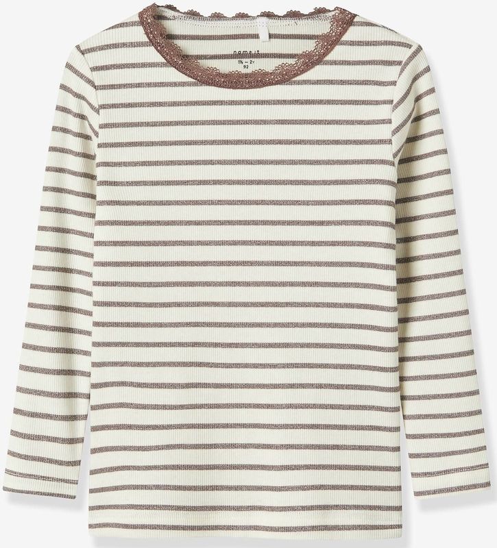 Meisjeskleding - Aubergine - Top met Lange Mouwen - Slim Fit