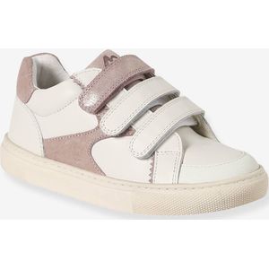 Baskets met klittenband leer kind veel wit