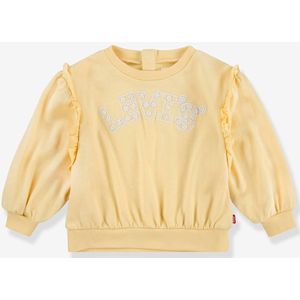 Meisjessweater met ruches Levi's lichtgeel