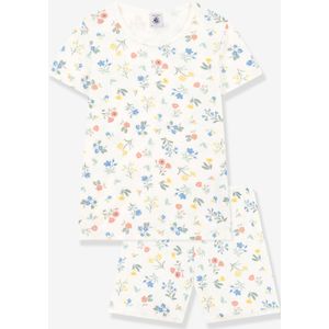 Pyjamashort voor meisjes PETIT BATEAU wit, bedrukt