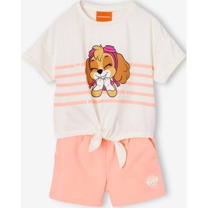 T-shirt met strik + short PAT PATROUILLE Stella koraal