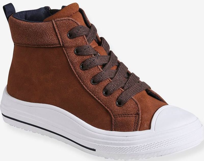 Vertbaudet - Hoge Kindersneakers - Synthetisch - Met Veters en Rits