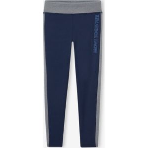 Sportlegging meisjes met zijstroken marineblauw