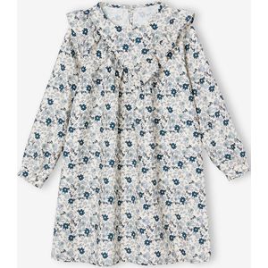 Jerseyjurken - Bloemenmotief - Ronde Hals - Katoen en Viscose
