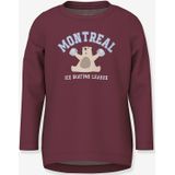 T-shirt met lange mouwen NMFVIX meisje NAME IT bordeauxrood