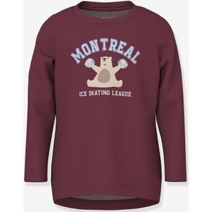 T-shirt met lange mouwen NMFVIX meisje NAME IT bordeauxrood