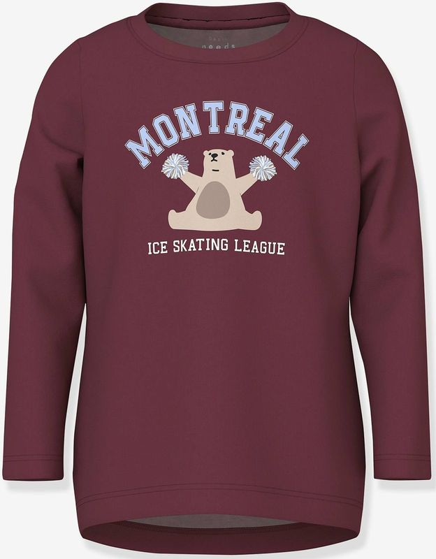 T-shirt met lange mouwen NMFVIX meisje NAME IT bordeauxrood